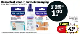 Kruidvat Hansaplast wond en voetverzorging aanbieding