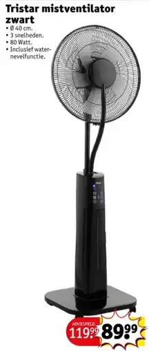 Kruidvat Tristar mistventilator aanbieding