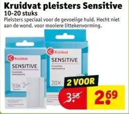 Kruidvat Kruidvat pleisters Sensitive aanbieding