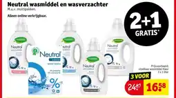 Kruidvat Neutral wasmiddel en wasverzachter aanbieding