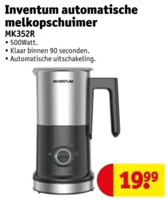 Kruidvat Inventum automatische melkopschuimer MK352R aanbieding