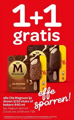Spar alle Ola Magnum ijs aanbieding