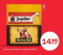 Spar Hertog Jan krat of Jupiler krat aanbieding