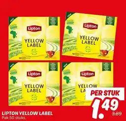 Dekamarkt Lipton yellow label aanbieding