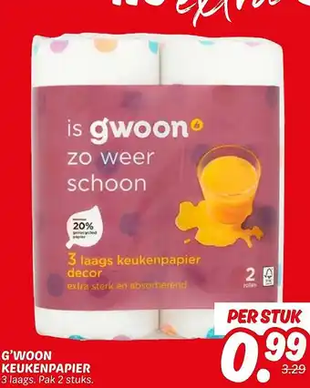 Dekamarkt G'woon keukenpapier aanbieding