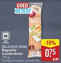 ALDI Delicious Home Baguette Kruidenboter aanbieding