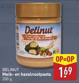 ALDI Delinut Melk en Hazelnootpasta aanbieding