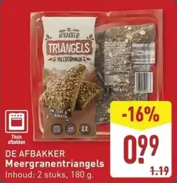 ALDI De Afbakker Meergranentriangels aanbieding