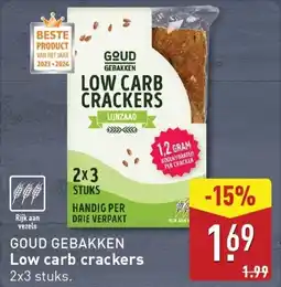 ALDI Goud Gebakken Low Carb Crackers aanbieding