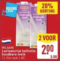 ALDI Milsani Lactosevrije Halfvolle Houdbare Melk aanbieding