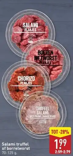 ALDI Salami Truffel of Borrelworst aanbieding