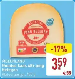 ALDI Molenland Goudse kaas 48+ jong belegen aanbieding