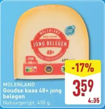 ALDI Molenland Goudse kaas 48+ jong belegen aanbieding