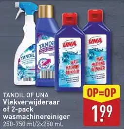 ALDI Tandil of Una Vlekverwijderaar of 2 pack wasmachinereiniger aanbieding