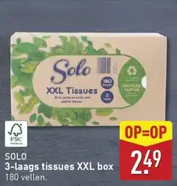 ALDI Solo 3 Laags Tissues XXL box aanbieding