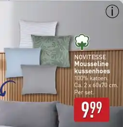 ALDI Novitesse Mousseline Kussenhoes aanbieding