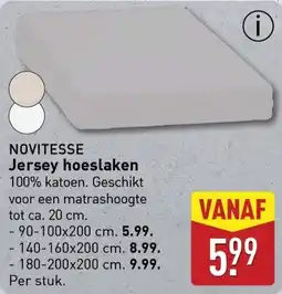 ALDI Novitesse Jersey Hoeslaken aanbieding
