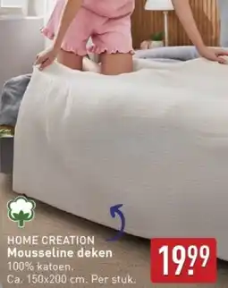 ALDI Home Creation Mousseline Deken aanbieding