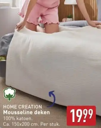 ALDI Home Creation Mousseline Deken aanbieding