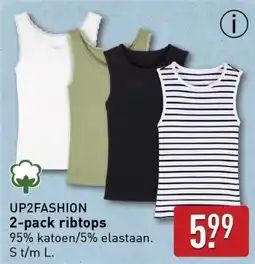 ALDI Up2fashion Ribtops aanbieding