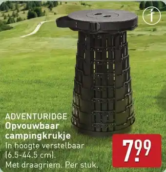 ALDI Adventuridge Opvouwbaar Campingkrukje aanbieding
