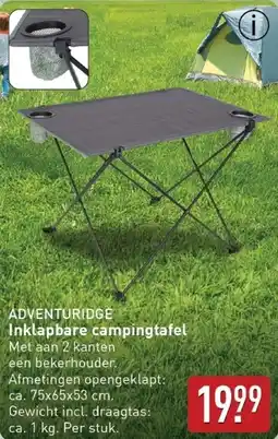 ALDI Adventuridge Inklapbare Campingtafel aanbieding