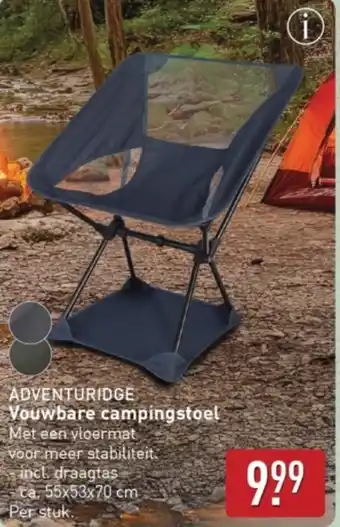 ALDI Adventuridge Vouwbare Campingstoel aanbieding