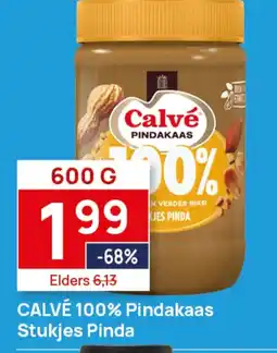 Butlon CALVÉ 100% Pindakaas Stukjes Pinda aanbieding