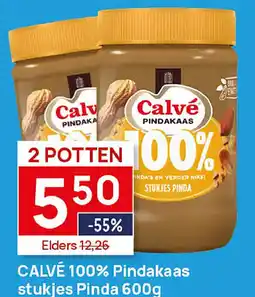 Butlon CALVÉ 100% Pindakaas stukjes aanbieding