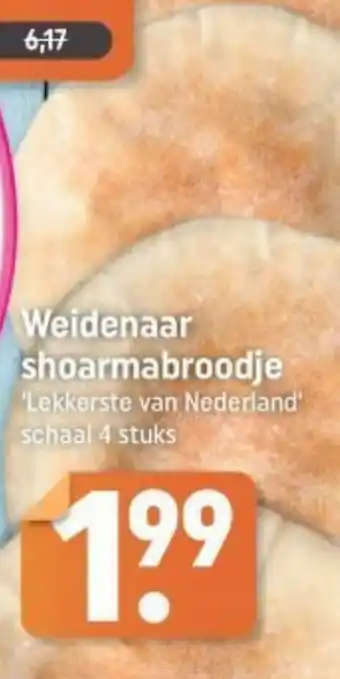 Dagwinkel Weidenaar shoarmabroodje aanbieding