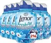 Bol.com 6x Lenor Wasverzachter Fresh Air Ochtendfris 36 Wasbeurten 504 ml aanbieding