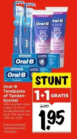 Vomar Voordeelmarkt Oral-B Tandpasta of Tanden- borstel aanbieding