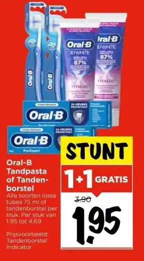 Vomar Voordeelmarkt Oral-B Tandpasta of Tanden- borstel aanbieding