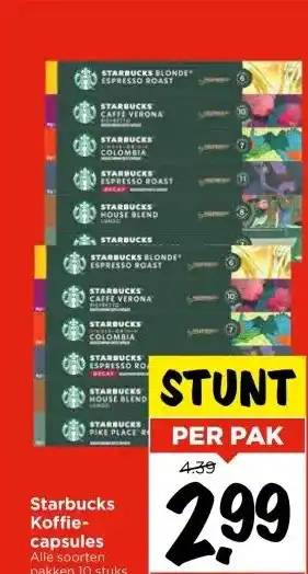 Vomar Voordeelmarkt Starbucks Koffie- capsules aanbieding
