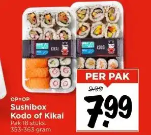 Vomar Voordeelmarkt Sushibox Kodo of Kikai aanbieding