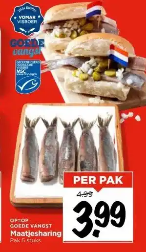 Vomar Voordeelmarkt GOEDE VANGST Maatjesharing aanbieding