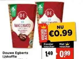 Vomar Voordeelmarkt Douwe Egberts IJskoffie aanbieding