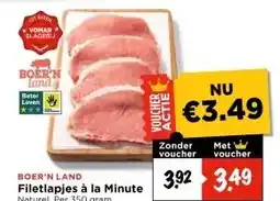 Vomar Voordeelmarkt BOER'N LAND Filetlapjes à la Minute aanbieding