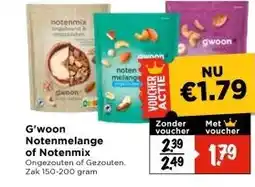 Vomar Voordeelmarkt G'woon Notenmelange of Notenmix aanbieding