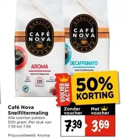 Vomar Voordeelmarkt Café Nova Snelfiltermaling aanbieding