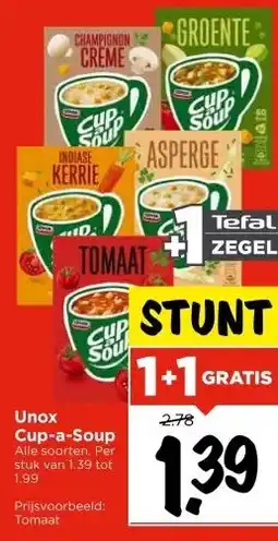 Vomar Voordeelmarkt Unox Cup-a-Soup aanbieding