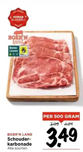 Vomar Voordeelmarkt BOER'N LAND Schouder- karbonade aanbieding