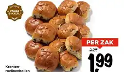 Vomar Voordeelmarkt Krenten- rozijnenbollen aanbieding