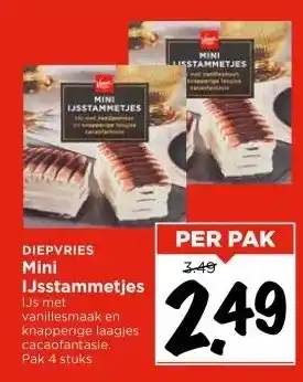 Vomar Voordeelmarkt DIEPVRIES Mini IJsstammetjes aanbieding