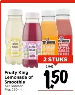Vomar Voordeelmarkt Fruity King Lemonade of Smoothie aanbieding