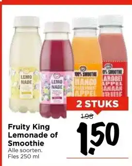 Vomar Voordeelmarkt Fruity King Lemonade of Smoothie aanbieding