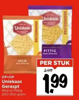 Vomar Voordeelmarkt Uniekaas Geraspt aanbieding