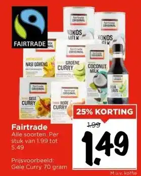Vomar Voordeelmarkt Fairtrade aanbieding