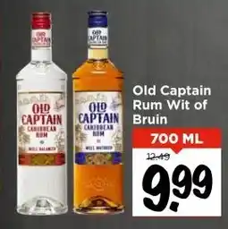 Vomar Voordeelmarkt Old Captain Rum Wit of Bruin aanbieding