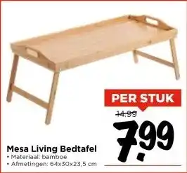 Vomar Voordeelmarkt Mesa Living Bedtafel aanbieding